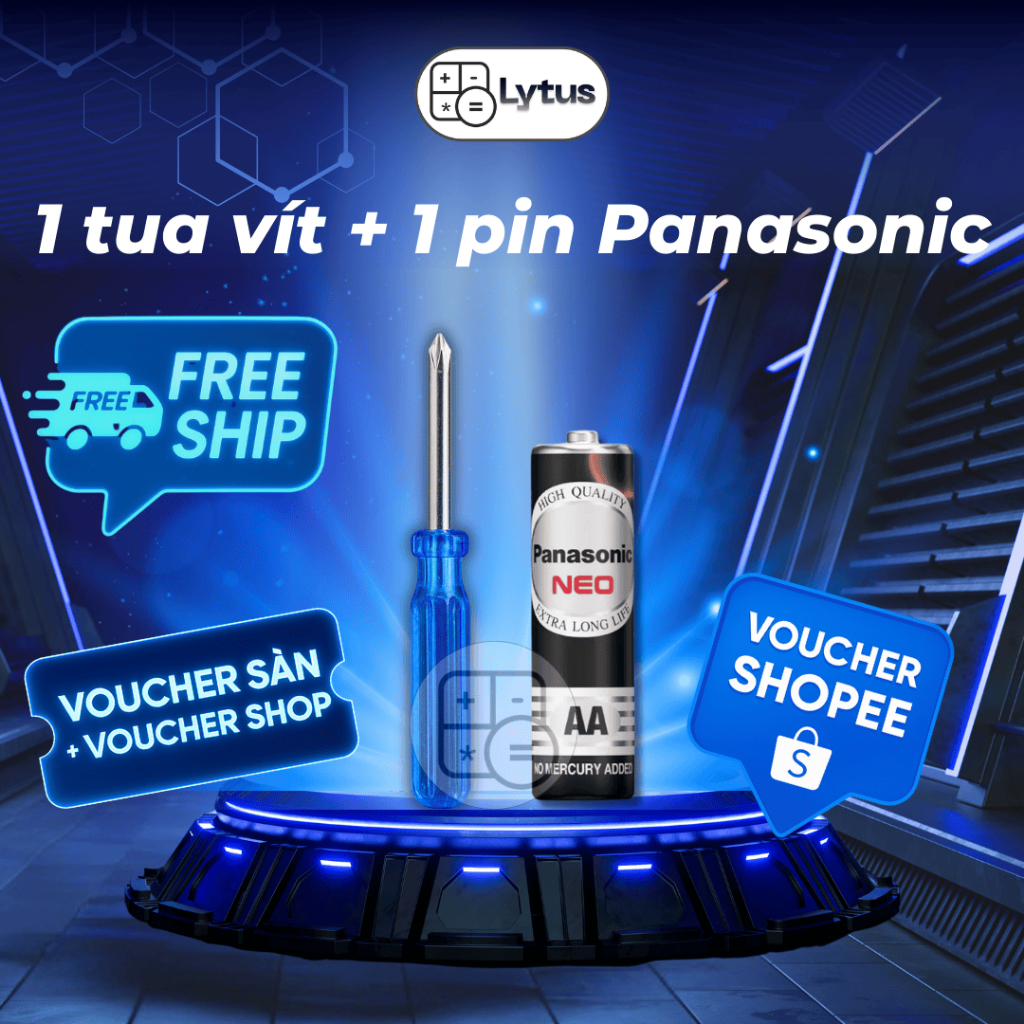 Tua vít + Pin lắp máy tính casio 580vnx 880BTG 570vnplus