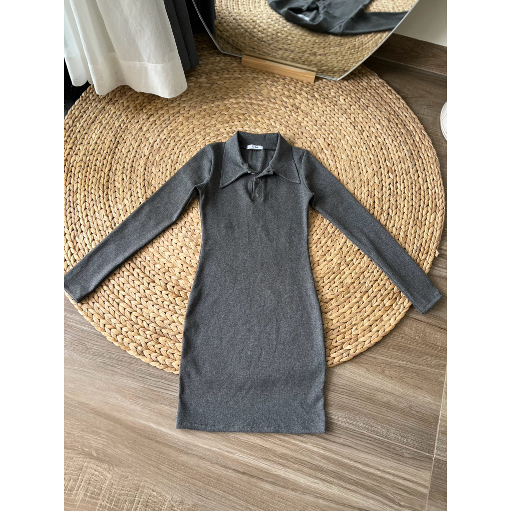 Váy Len Body Dài Tay Cổ Bẻ – Ôm Dáng, Co Giãn, 4 Màu Hot Trend | BigBuy360 - bigbuy360.vn