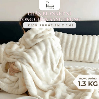  Chăn Blanket Nỉ Lông Chồn Sang Trọng cao cấp siêu mềm mịn ấm áp kích thước 2m-2m3 