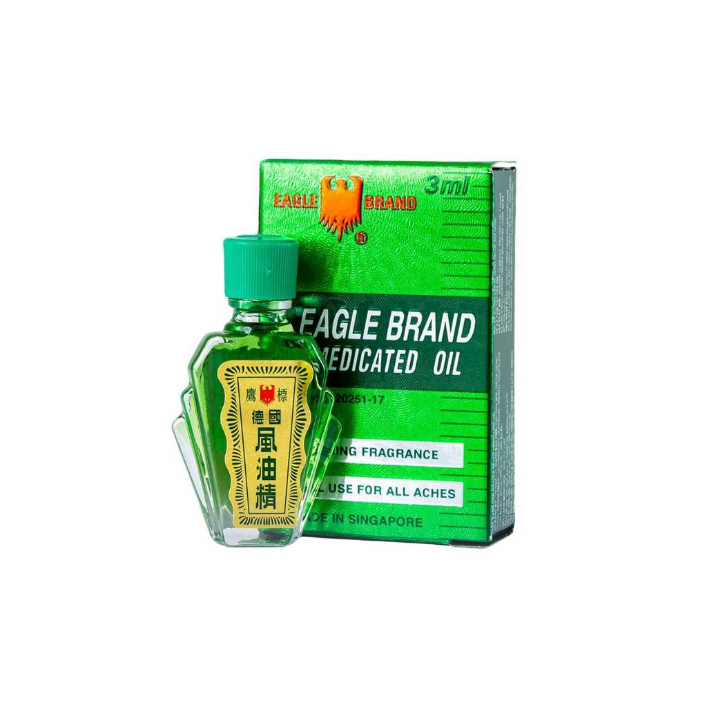 Dầu gió xanh con ó Eagle Singapone hỗ trợ đau đầu, đau cơ bắp, côn trùng cắn chai 3ml