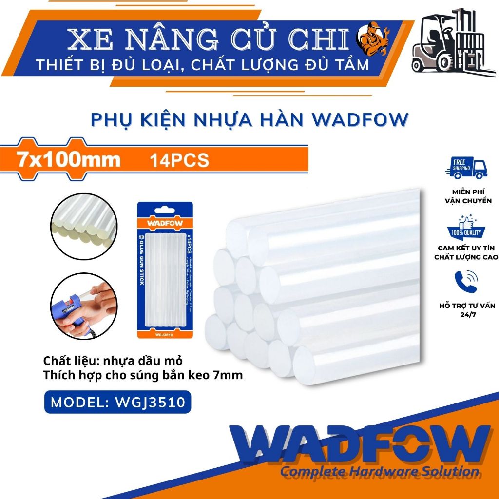 Keo nến 7mm WADFOW WGJ3510 que keo 10cm bộ 14 thanh dùng cho súng 7mm