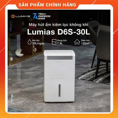 Máy hút ẩm kiêm lọc không khí Lumias D6S-30L