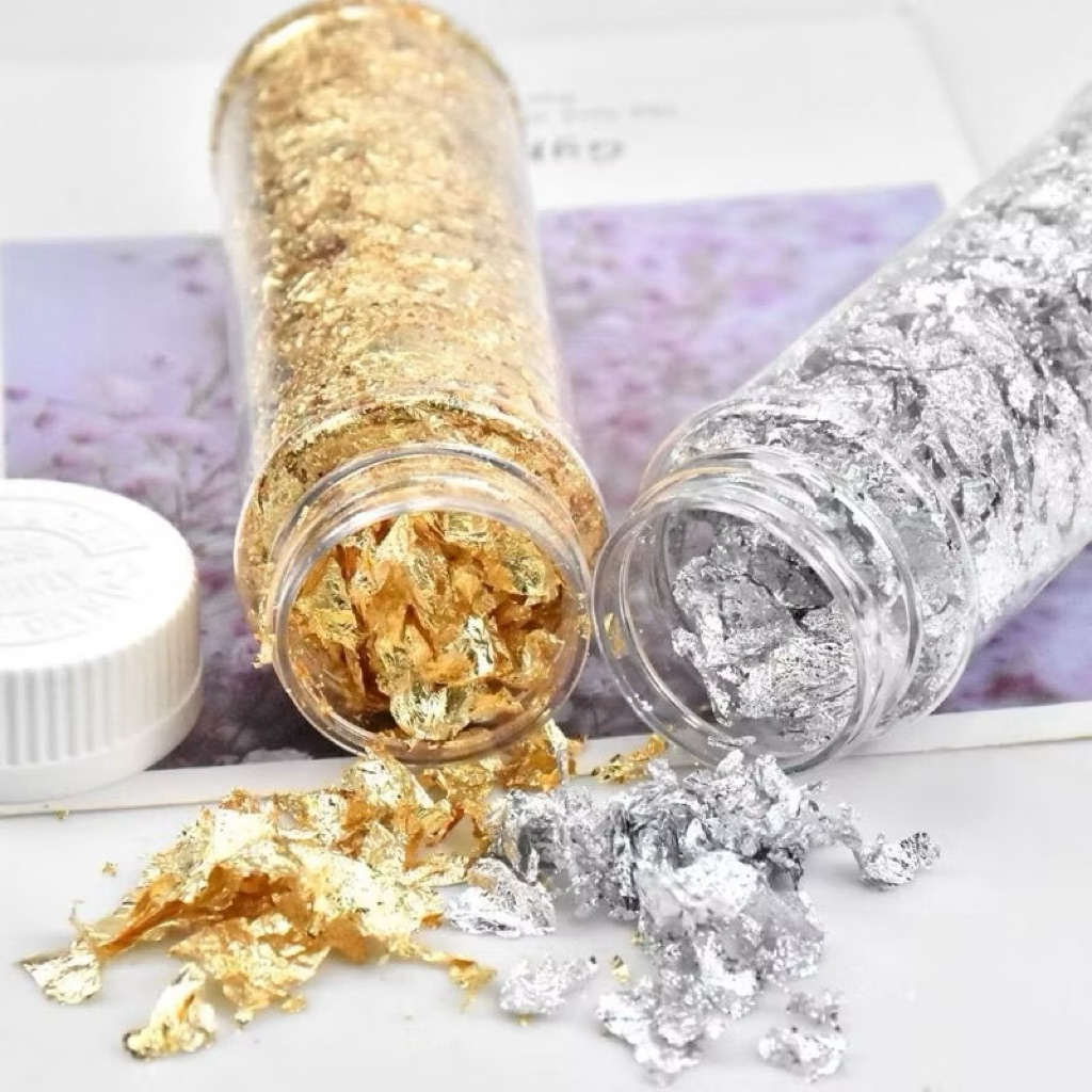 LÁ VÀNG 2GR, LÁ BẠC 2G TRANG TRÍ BÁNH KEM, DECOR