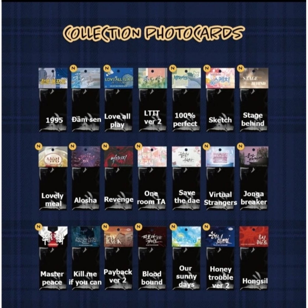 [SẴN] Pack ảnh thẻ random Bomtoon + Lezhin