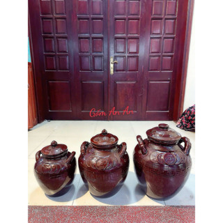 Chum Sành Ngâm Rượu Tráng Men Bóng Bát Tràng Cao Cấp