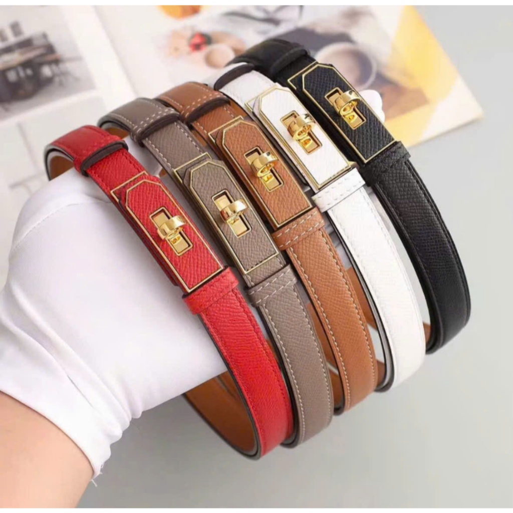 [ Bản Nâng Cấp ] Thắt Lưng Đai Váy Da Bò Thiết Kế Thủ Công 1,8 cm Phụ Kiện Thời Trang Sang Chảnh Cho Nữ