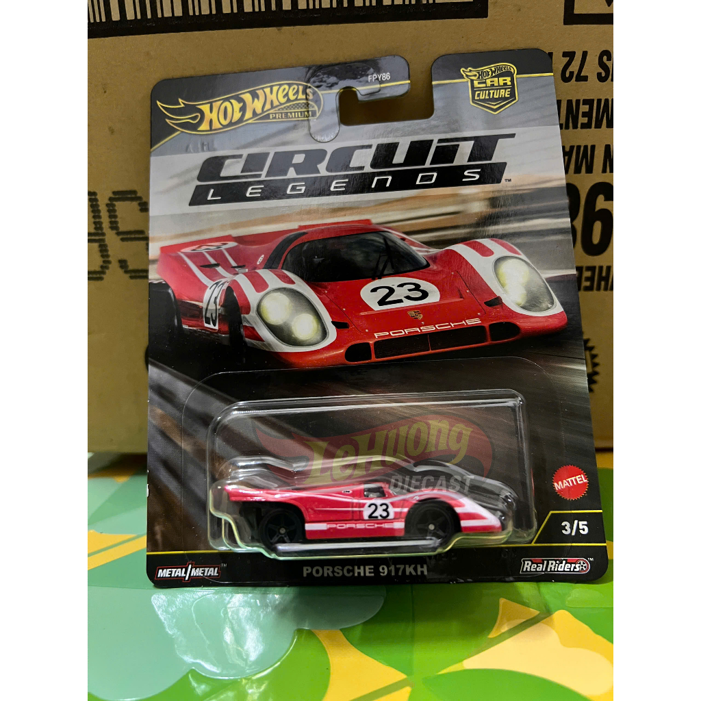 LeHuong Diecast - Xe mô hình Hot Wheels Premium Circuit Legends Porsche 917 LH (red)