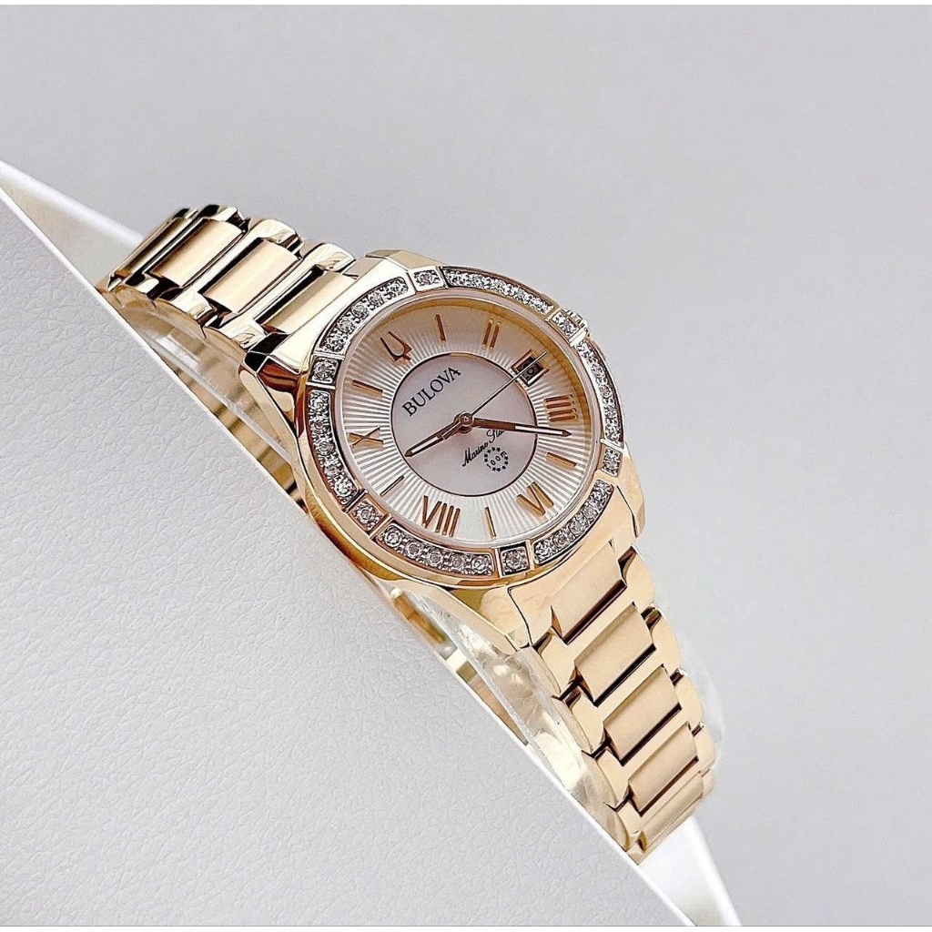 [Chính Hãng 100%] Đồng Hồ Nữ Bulova 98R234 Máy Quartz (Pin) Kính Sapphiare Mặt Siz 32mm Thép Không G