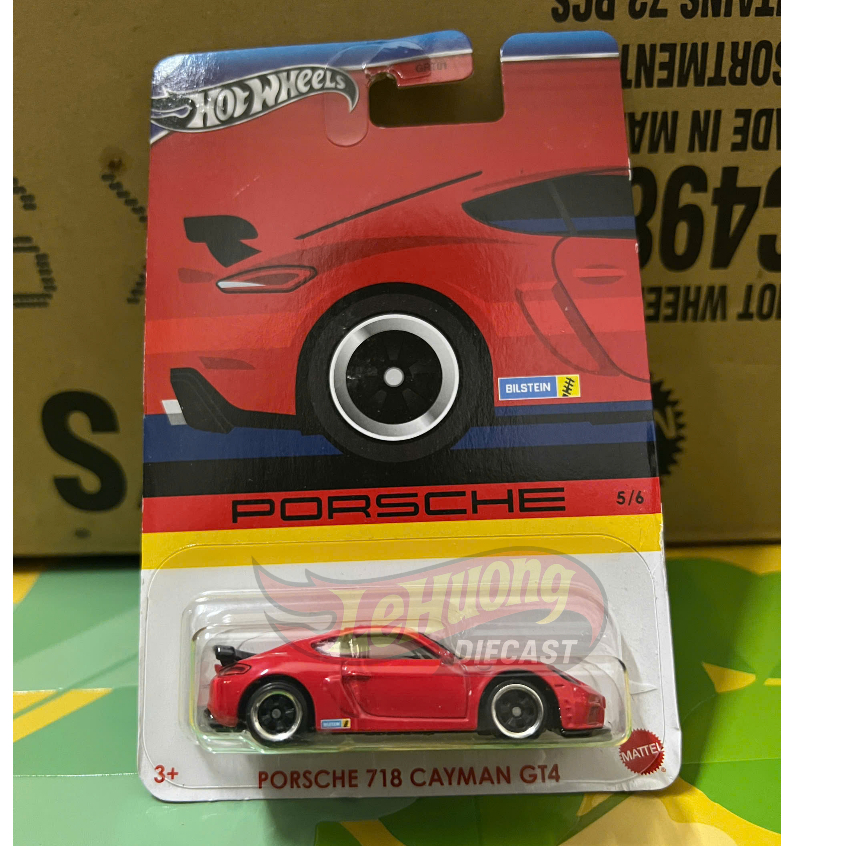LeHuong Diecast - Xe mô hình Hot Wheels Walmart Exclusive Porsche 718 Cayman GT4