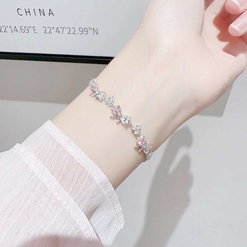 Lắc tay bạc Ý S925 Nơ Công Chúa Asimi Princess Vibe LT50 2