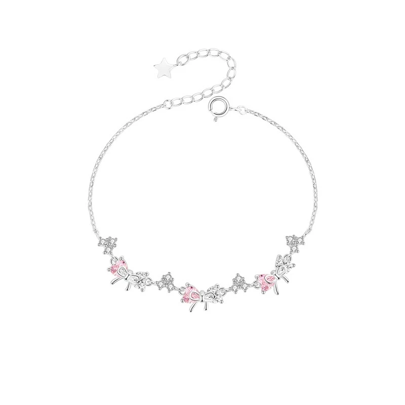 Lắc tay bạc Ý S925 Nơ Công Chúa Asimi Princess Vibe LT50 8