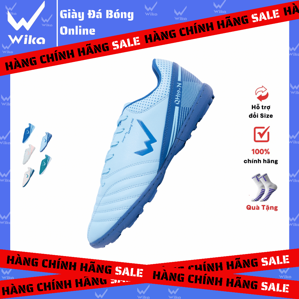 Giày Đá Bóng Wika Qh19 Neo Quang Hải Chính Hãng Cho Sân Cỏ Nhân Tạo, Đã Được Khâu Toàn Bộ Đế