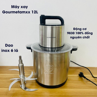 Máy xay thịt Gourmetmaxx 12L - Máy trộn Gouremtmaxx 12L- phiên bản cải tiến dao inox 6 lá, động cơ đồng nguyên chất