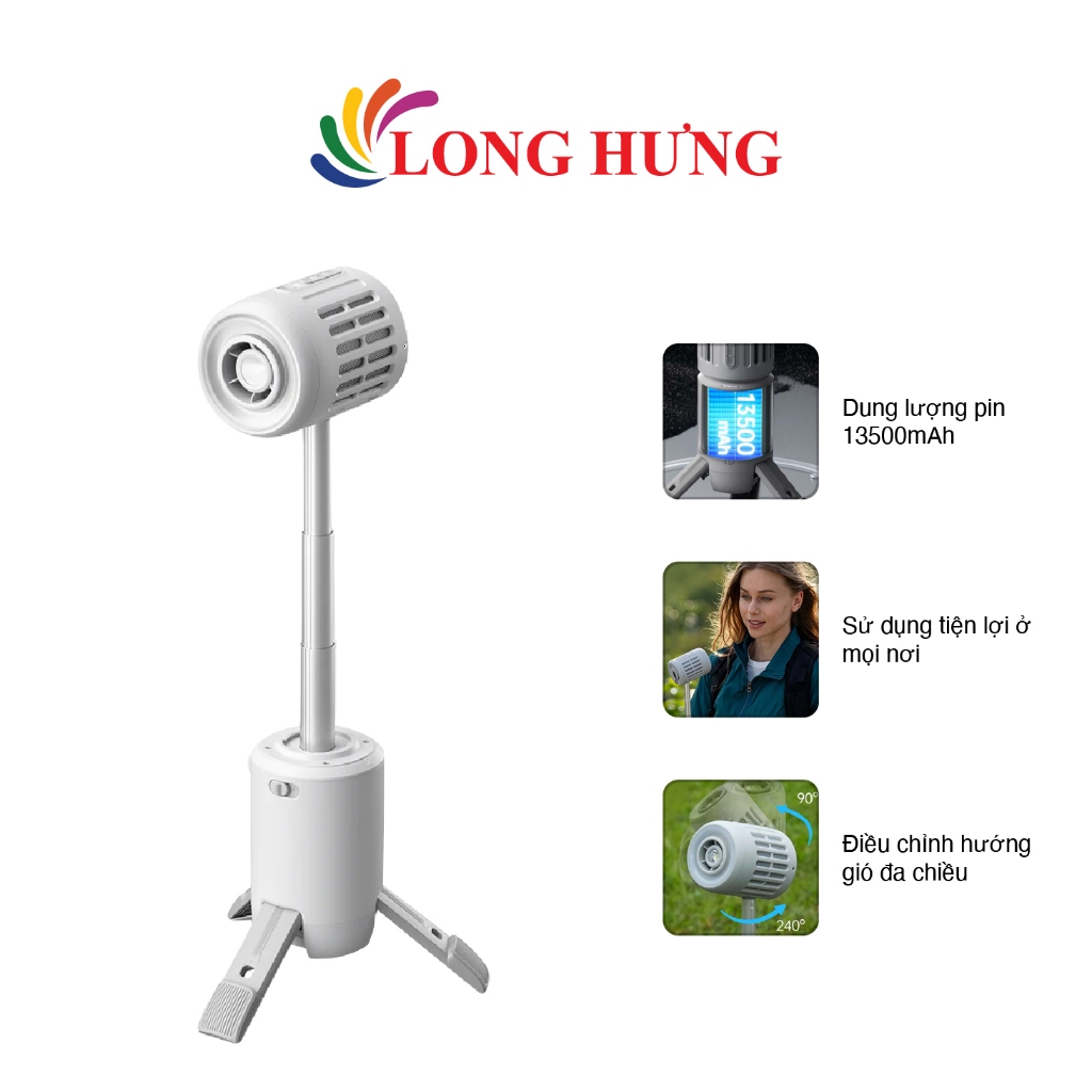 Quạt ngoài trời Jisulife 4 in 1 54W 13500mAh Outdoor Fan Ultra1 - Hàng chính hãng