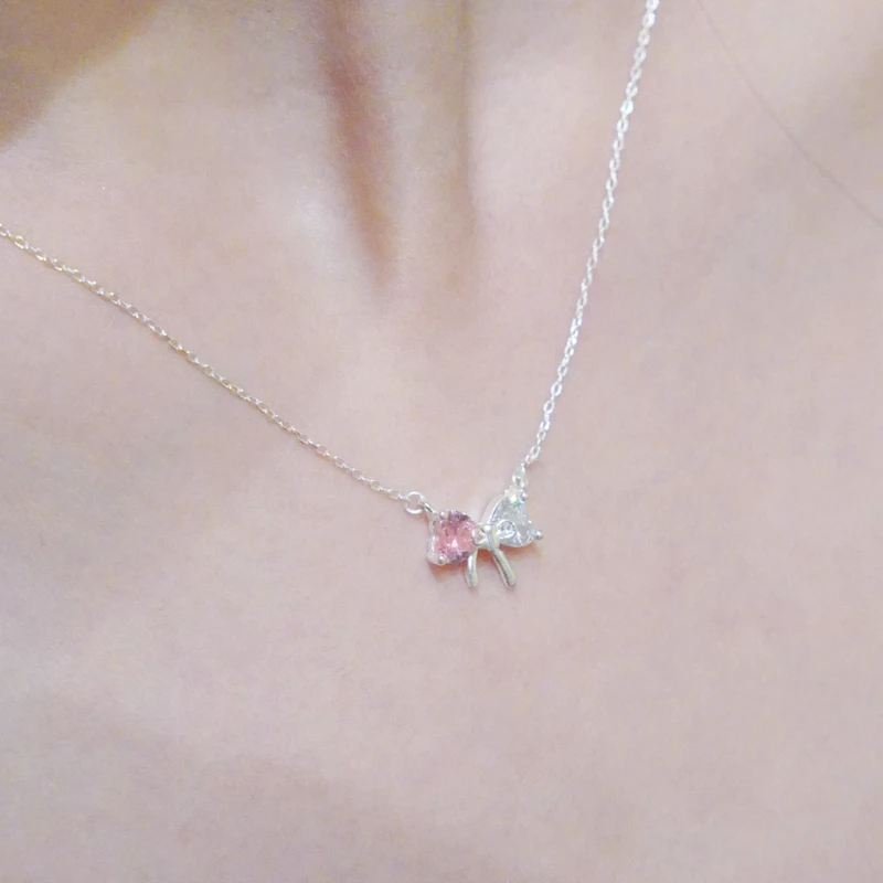Dây chuyền bạc Ý S925 Nơ Công Chúa Asimi Princess Vibe DC72 7