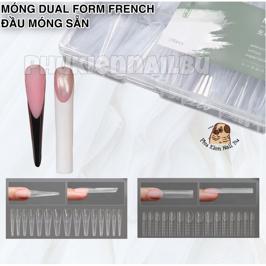 Móng dual form french sẵn Mr Nail, MrNail