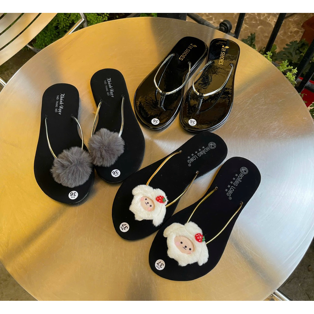 Dép  kẹp  dây Nhí kute,mẫu  chuẩn size ,chân  tròn  tăng dùm shop 1 size ,đế bệch  xinh xắn .