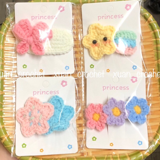 Kẹp Tóc Len Handmade Nhiều Mẫu Dễ Thương