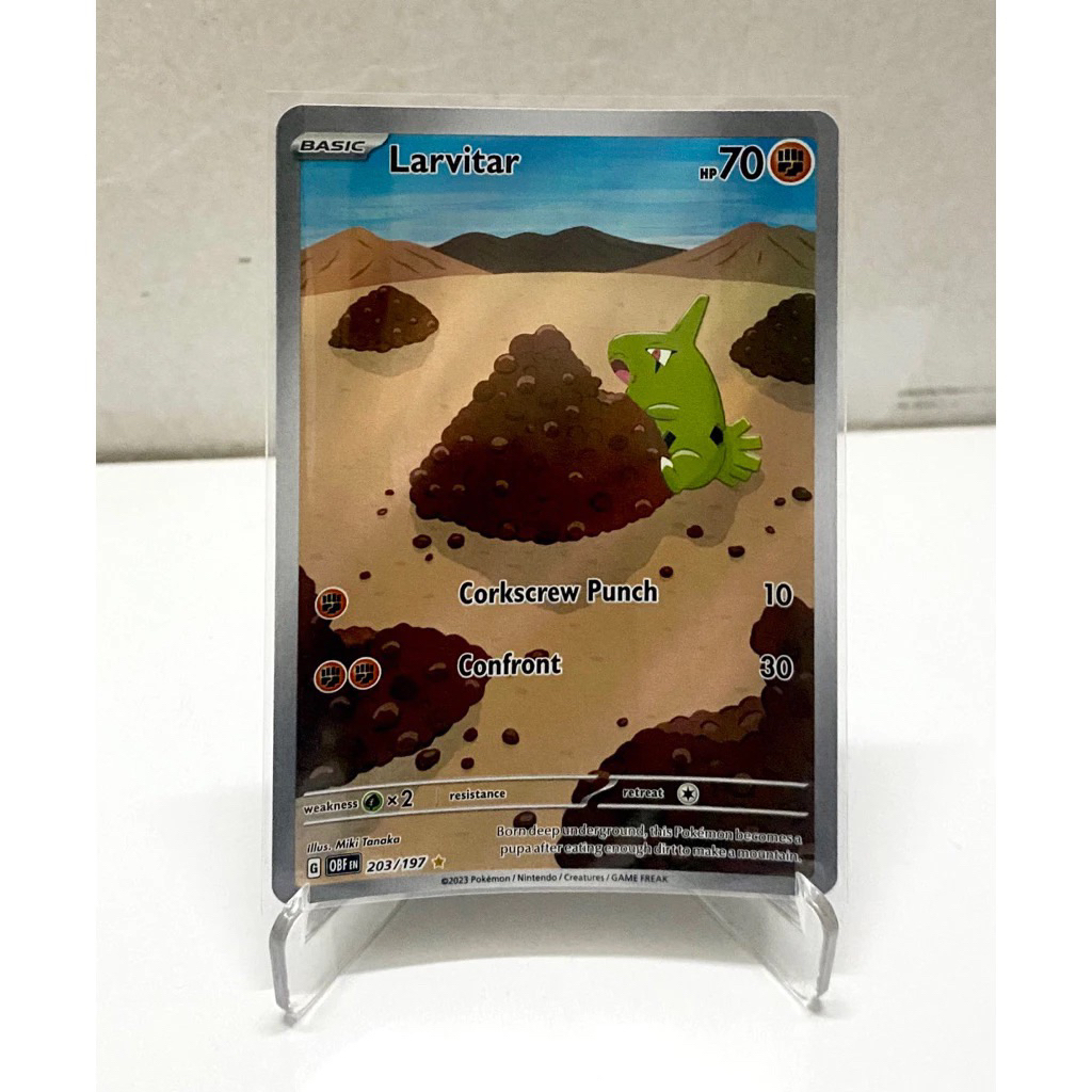Thẻ Pokemon TCG English Obsidian Flames IR Larvitar [203/197]