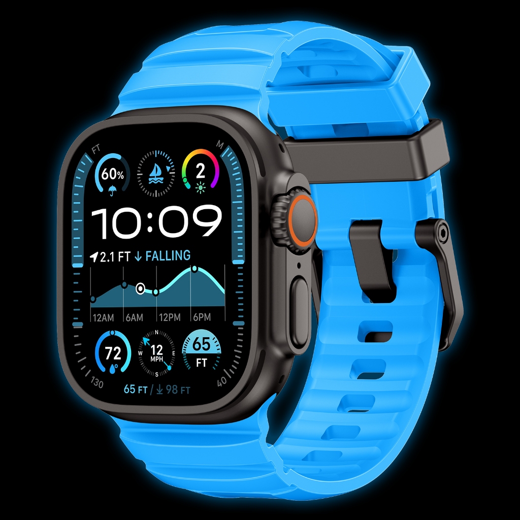 Dây Silicone Tactix cho Apple Watch Ultra 1/2/3 & Apple Watch Series 4/5/6/7/8/9/SE/10/11 Size 44/45