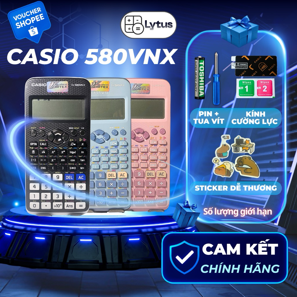 Máy tính CASIO 580VNX,880BTG cũ(độ mới 80-99%) CHÍNH HÃNG