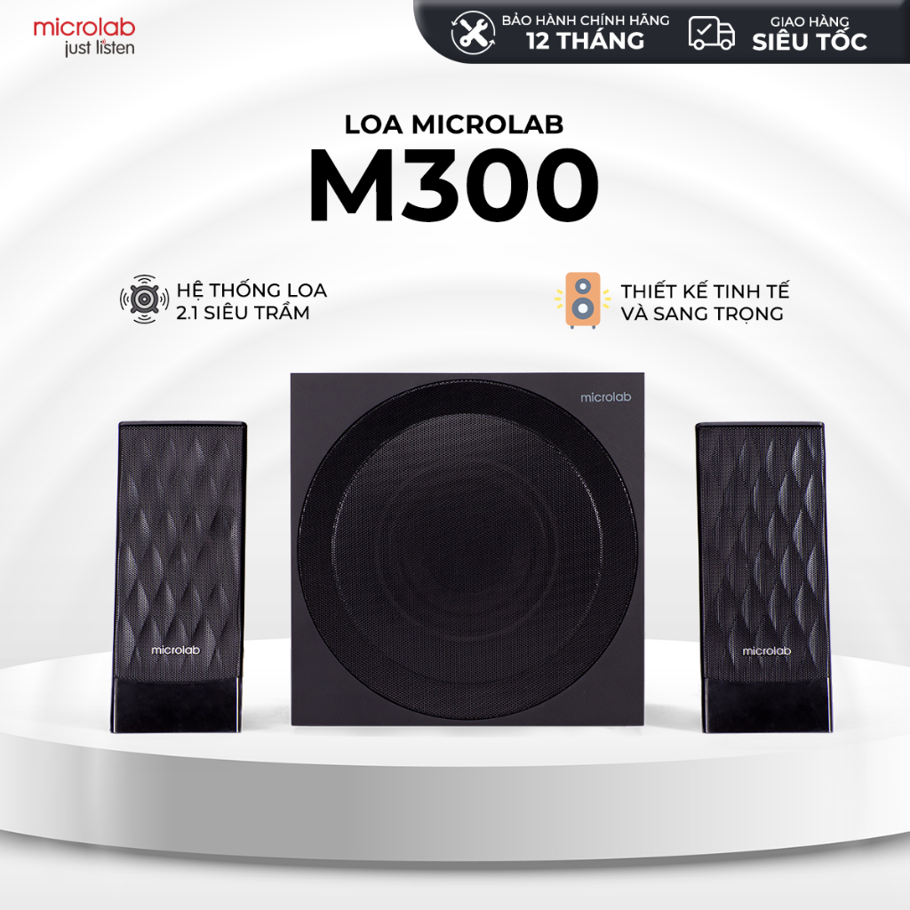 Loa Vi Tính Microlab M300/2.1 (38W) - Hàng Chính Hãng