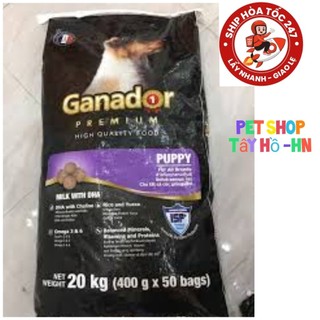  20kg   50 gói 400g  Ganador Puppy sữa & DHA - Thức ăn hạt dành cho chó nhỏ 
