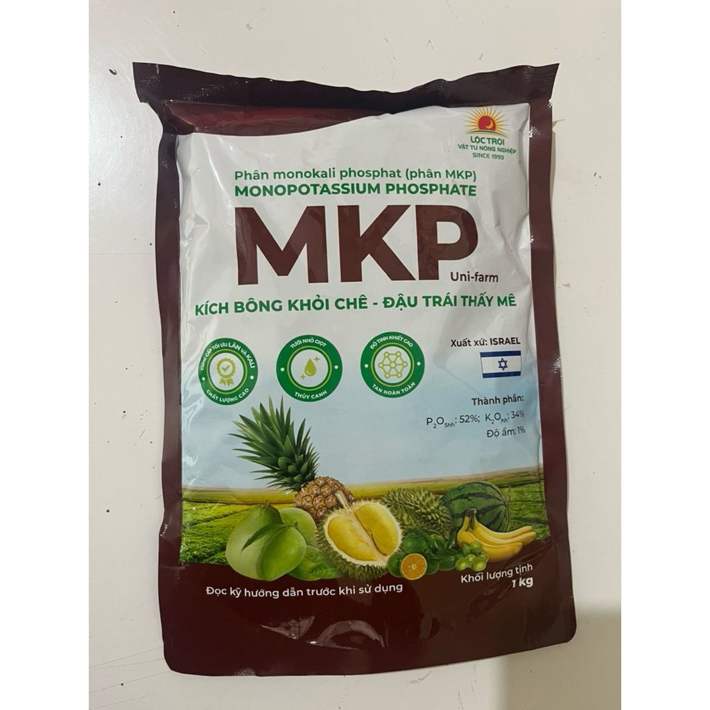 MKP 0-52-34 Lộc trời(gói 1kg)- Kích Hoa- Đậu trái