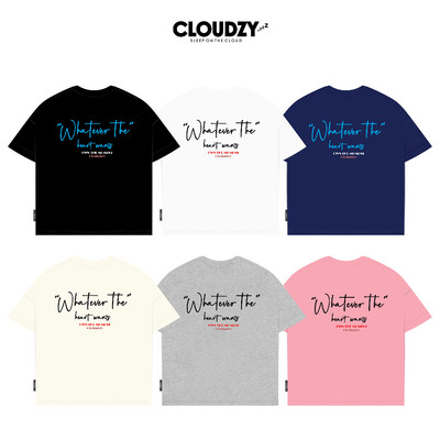 Áo thun boxy nam nữ streetwear local brand CLOUDZY áo phông form rộng in chữ basic chất cotton 100% 250gsm WHAT EVER