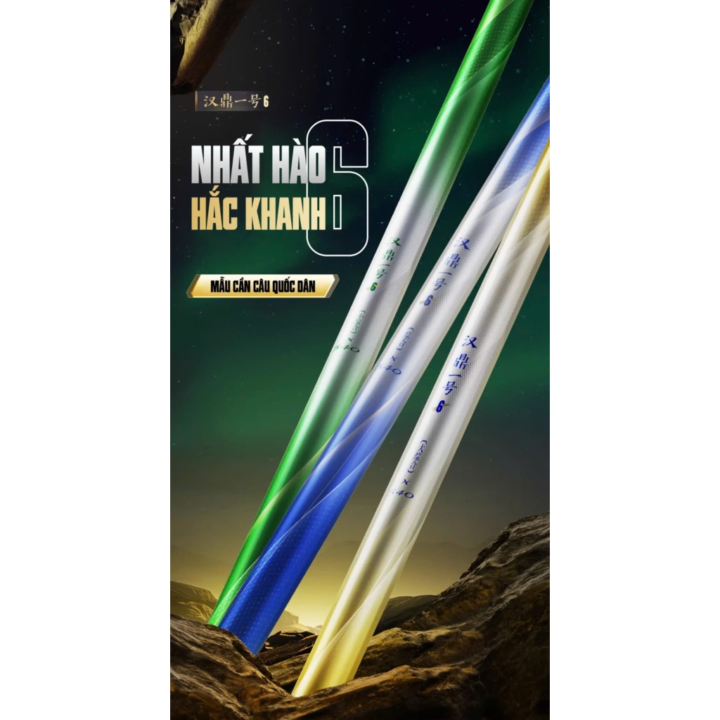 [CHÍNH HÃNG] Cần Câu HANDING Nhất Hào Hắc Khanh TH6, Bảo Hành 2 Lóng