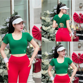  Áo Croptop Thể Thao Nữ Chéo Lưng Đồng Phục Noel Tết Nhiều Màu Cao Cấp Tập Gym Yoga Aerobic Đi Chơi 