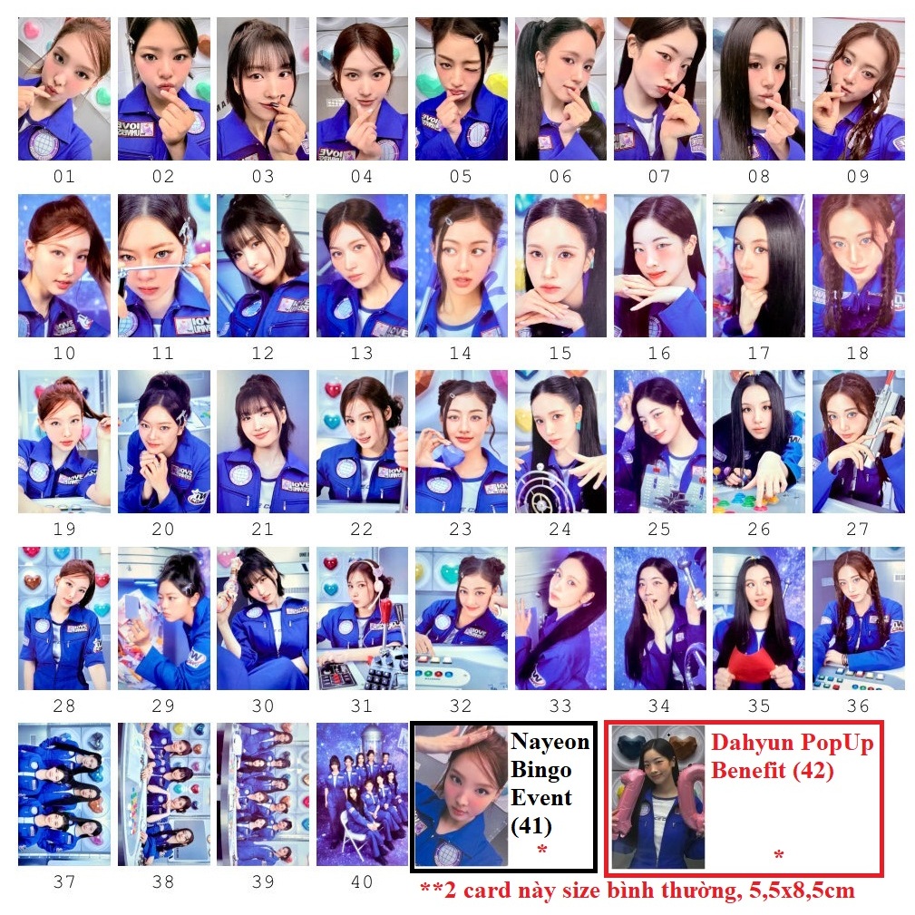 TRADING CARD TWICE 10VE UNIVERSE NAYEON JEONGYEON MOMO MINA SANA JIHYO DAHYUN TZUYU CHAEYOUNG + POB