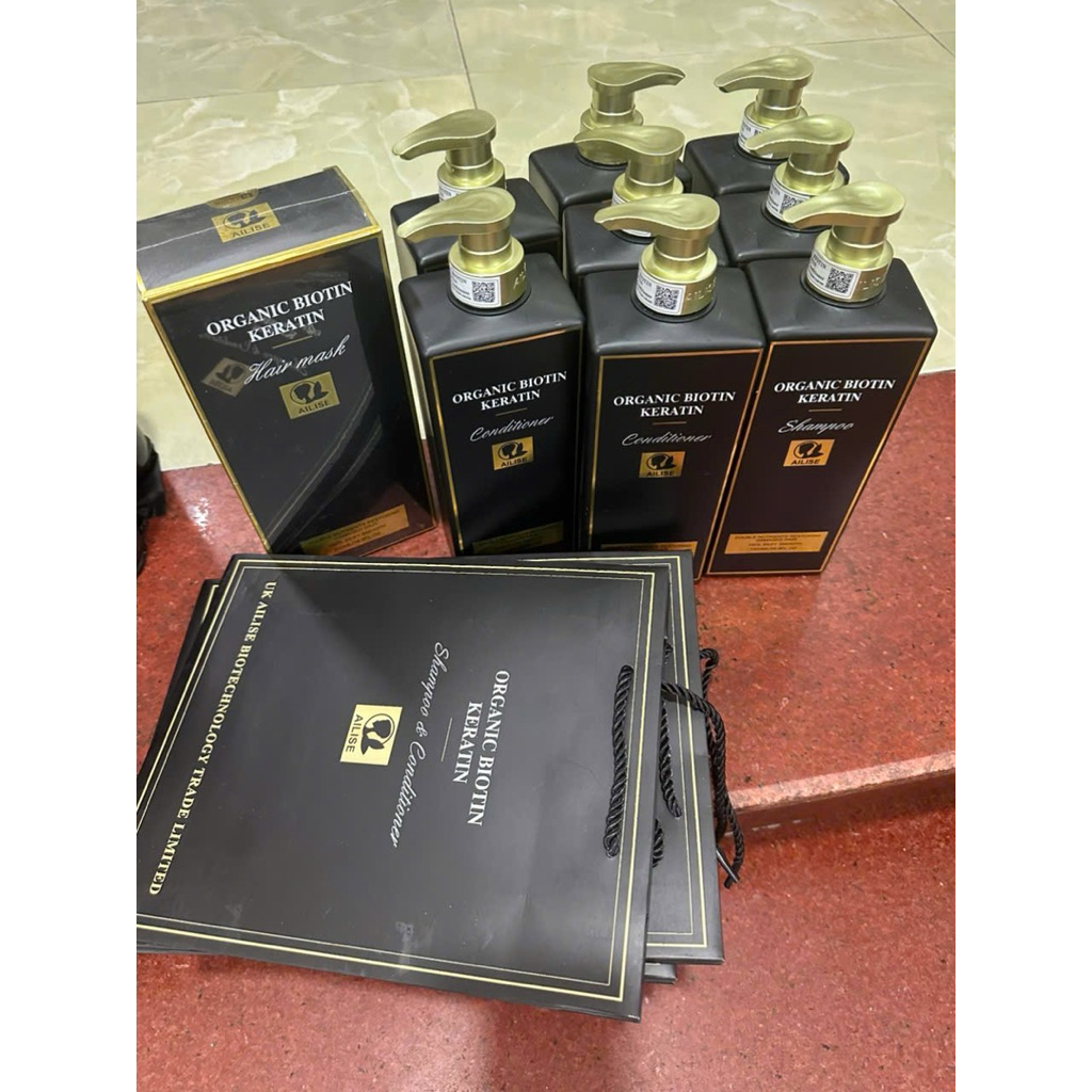 bộ gội xả ailise oganic biotin keratin