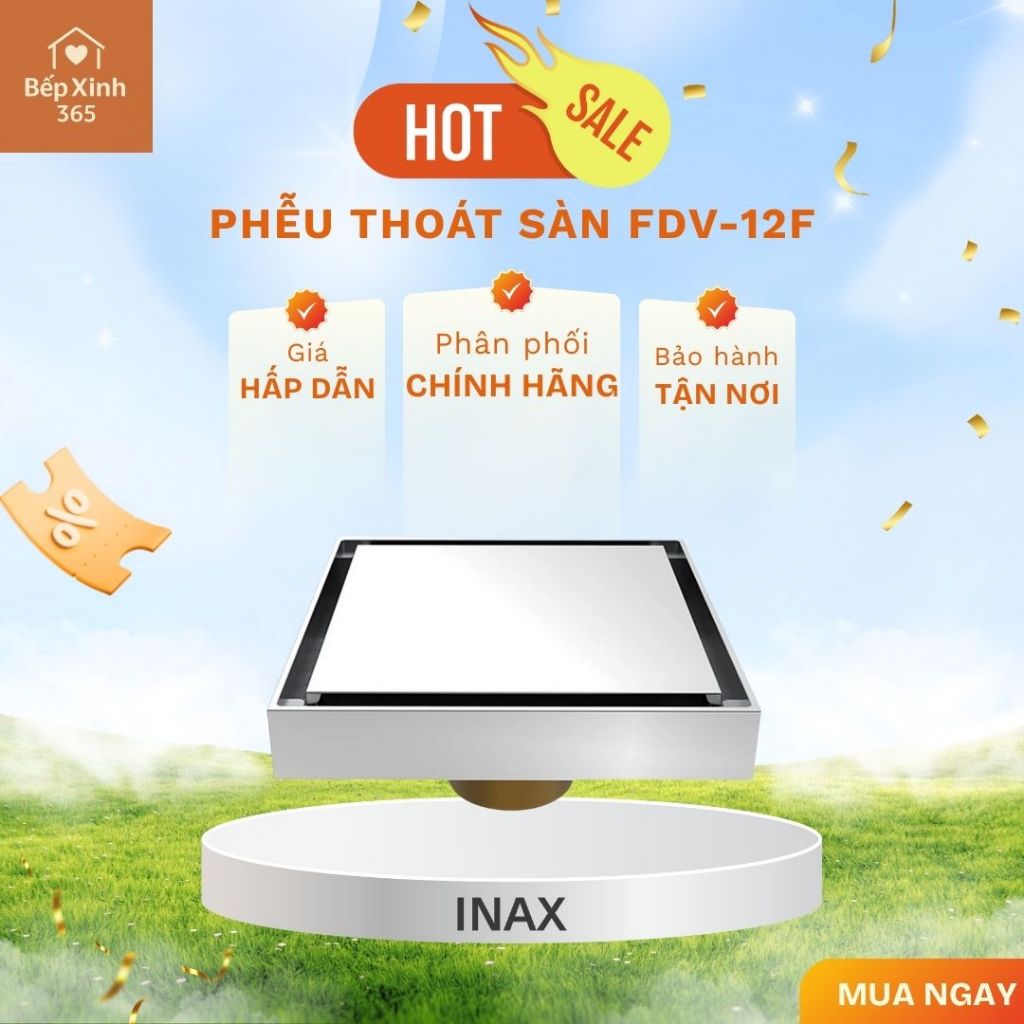 Phễu thoát sàn INAX FDV-12F - Chống Hôi, Bền Đẹp, Dễ Vệ Sinh