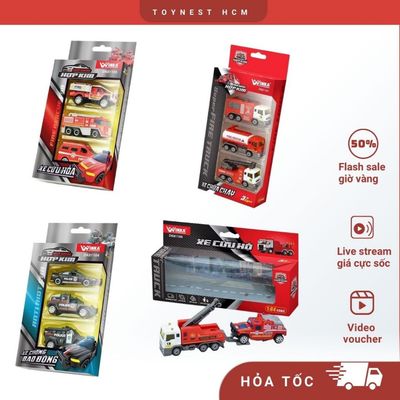 Đồ Chơi DUKA: Mô Hình Xe Hợp Kim - Xe Cứu Hộ/ Bán Tải/ Xe Đua/ Cứu Hỏa/ Chữa Cháy/ Địa Hình/ Chống Bạo Động/ Bán Tải