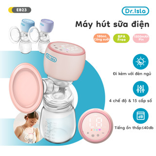  Dr.isla Máy hút sữa điện không dây tự động cầm tay có chức năng đèn ngủ Sữa mẹ cho trẻ sơ sinh EB23 