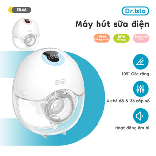  Dr.isla máy hút sữa không dây Máy hút sữa điện Máy hút sữa đeo tay rảnh tay di động 210ml Túi trữ sữa miễn phí EB46 