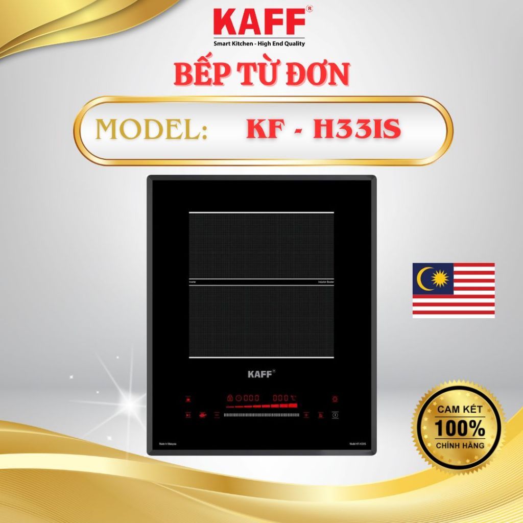 Bếp Từ Đơn KF-H33IS – Inverter Tiết Kiệm Điện – Mặt Kính Crystal – Điều Khiển Slider Nhạy Mượt