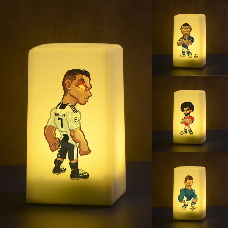 Đèn Ngủ Sáng Tạo Với Các Ngôi Sao Bóng Đá Messi, Ronaldo, Mô Hình Cầu Thủ Chibi, Đèn Decor Bóng Đá