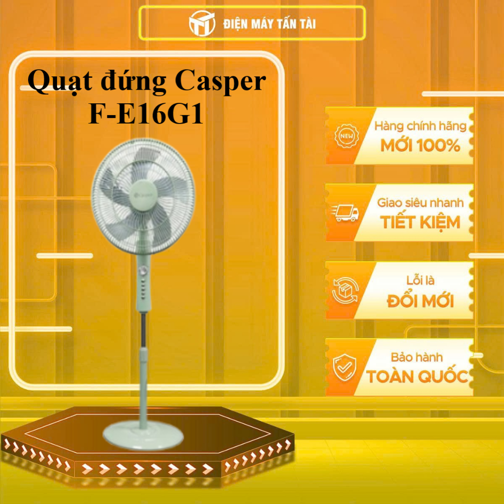F-E16G1 - Quạt đứng Casper 5 cánh 47W F-E16G1 - GIAO TOÀN QUỐC
