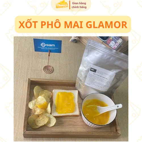 Xốt phô mai Glamor 500gram chấm gà rán đồ chiên, mì trộn phô mai, hải sản, đồ nướng, Ốc, BBQ