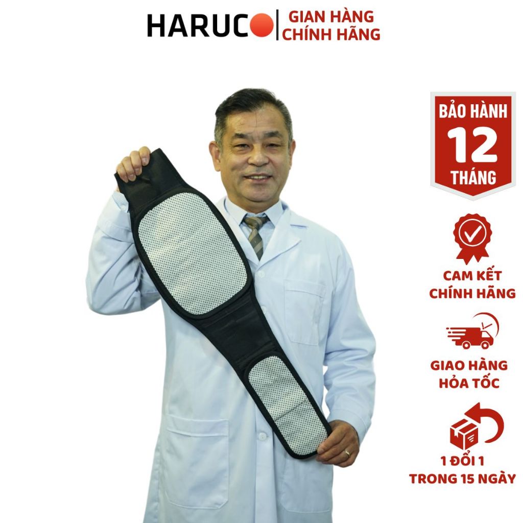 Đai Lưng Đá Nóng Haruco Giúp Giảm Đau Lưng, Cột Sống, Thoát Vị Đĩa Đệm Hiệu Quả