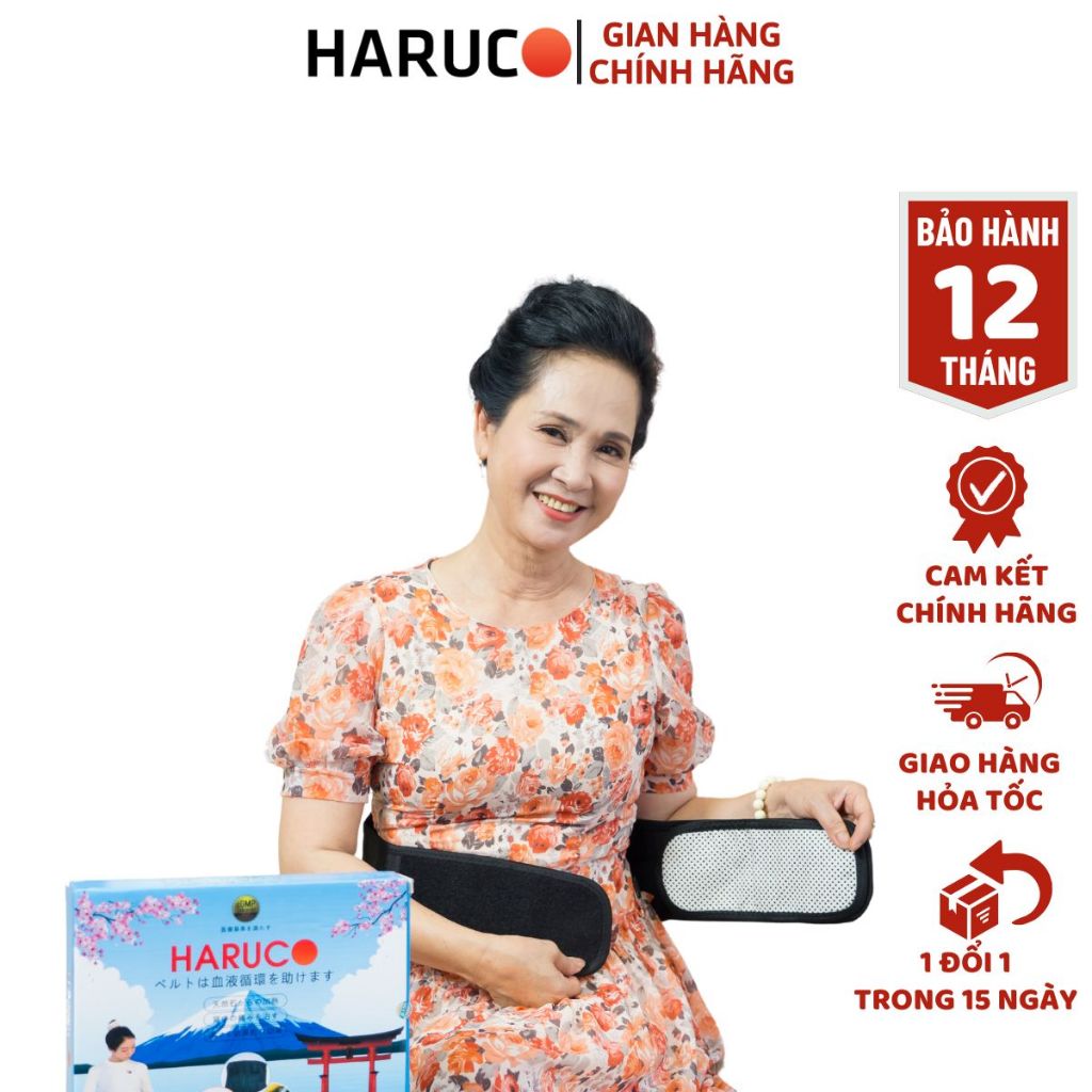 Đai Haruco Đá Nóng Giúp Giảm Đau Lưng Hiệu Quả, Chống Thoát Vị Đĩa Đệm, Thoái Hóa Cột Sống
