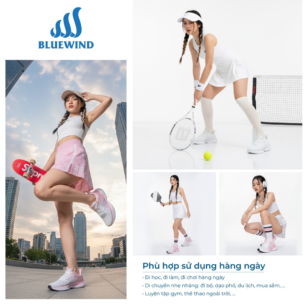 Giày Thể Thao Nam Nữ BLUEWIND Infinity 4.0 Siêu Nhẹ Êm Chân, Thoáng Khí Phù Hợp Chạy Bộ, Tập Gym 68392