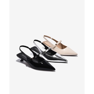 [Mẫu mới] Giày Slingback Cao Gót Zucia Da Bóng Gót Kitten Heel - GTH96