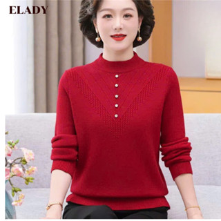  Áo len trung niên nữ AD1002 Áo len cho mẹ cho bà cổ 3 phân tay dài Quảng châu L1 chất dày đẹp 
