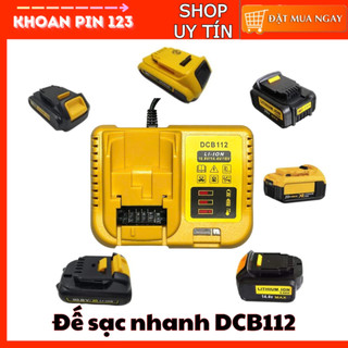 Bộ đế sạc dcb112 dùng cho pin dewalt 12v/10.8v/14.4v/18v/20v