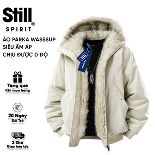 Áo khoác phao trần bông, áo khoác lông dày dặn cho nam nữ ấm áp mùa đông WASSUP STILL