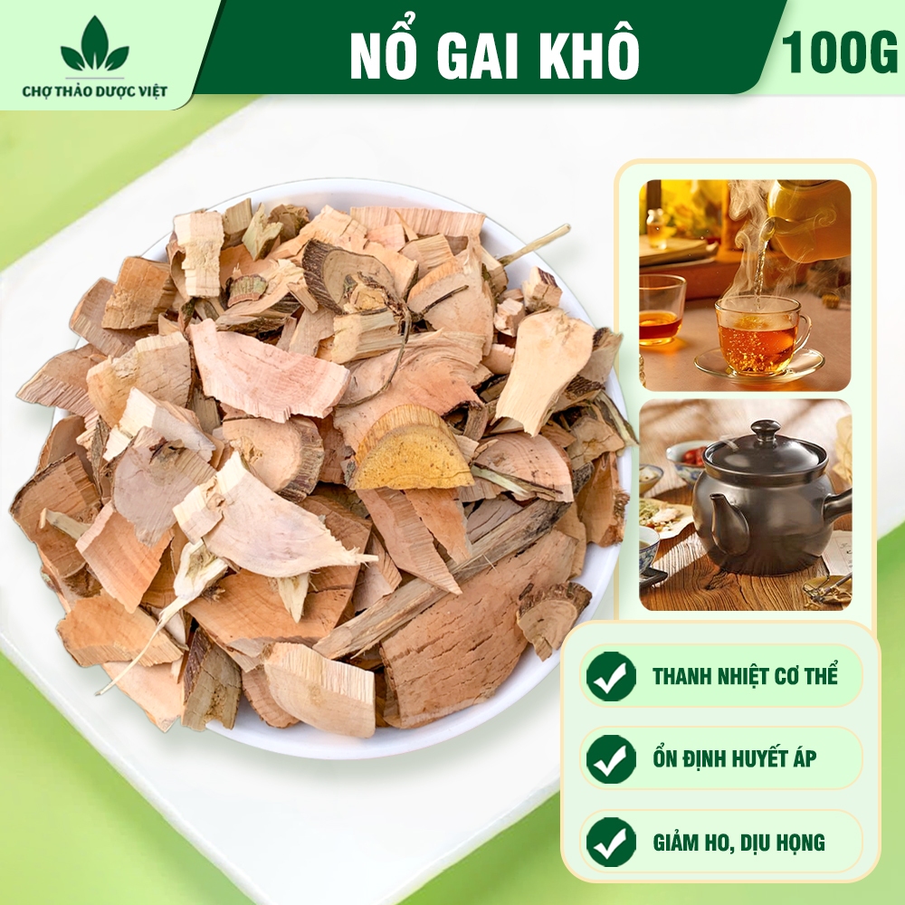 Cây nổ gai khô 100g, cây bỏng nổ thái phiến, phèn trắng, thơm, sạch - Chợ Thảo Dược Việt