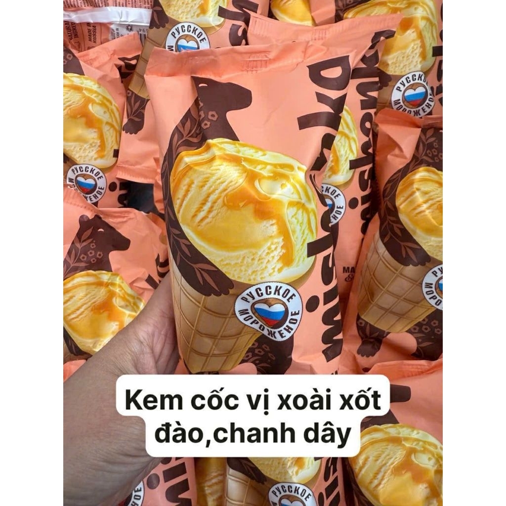 [Mua 3 cây được giá rẻ] Kem Nga Kopobka nhập khẩu đủ vị